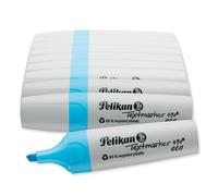Pelikan Marcador 490 Eco azul neón con punta biselada, 10 unidades