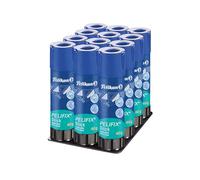 Pelikan Pelifix, Pegamento en Barra 40g, Pegamento Transparente, Lavable y Seguro Para los Niños, Sin Disolventes, Para la Escuela, Manualidades, Papel, Cartón y Fotografías, Paquete de 12 Piezas