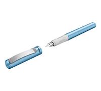 Pelikan Pina Colada - Pluma estilográfica recargable para diestros y zurdos, incluye cartucho de tinta estándar, color azul
