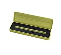 Pelikan Pluma estilográfica INEO – aluminio recargable, minimalista, estuche metálico Green Oasis