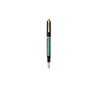 PELIKAN Pluma estilográfica Souverän M400 Negro Verde Fina verde oscuro