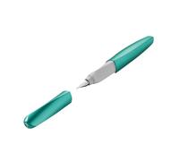 Pelikan Pluma estilográfica Twist, agarre ergonómico para diestros y zurdos, Cold Alaska, tinta azul