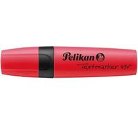PELIKAN Textmarker 490 - Lote de 3 subrayadores (punta biselada, 1-5 mm), color rojo neón