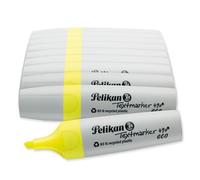 Pelikan Rotuladores fluorescentes 490 eco, amarillo neón, 10 unidades, en caja plegable