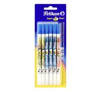 Pelikan Borrador de tinta Super Pirat 850 Doble punta F+B 6 piezas Kit escolar