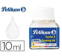 Pelikan Tinta China Blanca en Bote de 10 ml para Dibujo y Pintura