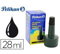 Pelikan Tinta tampón negra bote 28 ml - Tinta para sellos