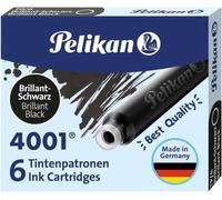 Pelikan Cartuchos para pluma estilográfica 4001 TP/6 Negro Caja 6