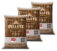 Pellets de cereza BBQ-Toro, fabricados con 100% madera de cerezo, 30 kg. Pellets de cerezo para barbacoa, ahumador y parrilla