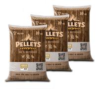 Pellets de haya BBQ-Toro, 100% madera de haya, 30 kg, para barbacoa, ahumado y estufa