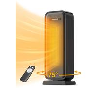 PELONIS Calefactor Eléctrico 2000W Eficiente, Calefactor de Ambiente Compacto Portátil, Cerámica, 2 Ajustes de Termostato, Temporizador 12H, Protección Antivuelco