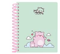 Safta PEMBE THE PINK CAT - Cuaderno 120 Hojas A6, Tapas Duras, Ideal para Niños de Diferentes Edades, Cómodo y Versátil, Calidad y Resistencia, 11.8x14.6 cm