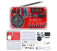 Pemenol - Kit práctico de soldadura para radio con auriculares y pantalla digital USB, kit electrónico para estudiantes, educación y bricolaje, entrenamiento, para adultos, regalo de Navidad