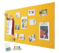 Penbinmall 60 x 40 cm, tablero de corcho grande, pared de corcho decorativa 'fieltro', 0,9 cm de grosor, pizarra fotográfica plegable con cinta autoadhesiva, fieltro autoadhesivo, agujas