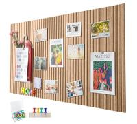 Penbinmall 60 x 40 cm, tablero de corcho grande, pared de corcho decorativa 'fieltro', 0,9 cm de grosor, pizarra fotográfica plegable con cinta autoadhesiva, fieltro autoadhesivo, agujas