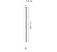 Pencil: Módulo de iluminación portátil y recargable de Zafferano, tamaño medio, alimentado por batería, con protección IP65, regulador de intensidad táctil, altura de 98 cm, color gris oscuro