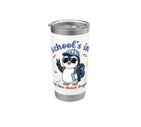 Penguin Back to School vibra a las escuelas en Let The Chaos Begin Vaso térmico de acero inoxidable de doble pared