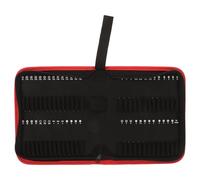 PENIKOKO Estuche Brocas de Tela Oxford Negro Cremallera y Asa, Organizador de 55 Piezas para Puntas de 75mm, Adecuado para DIY y Crafts