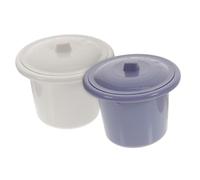 PENIKOKO Orinal Plástico Ligero Portátil Tapa y con Adultos Niños para Escupidera Funcional y Práctica Fácil de Limpiar, 2 Piezas Color Aleatorio para Viaje y Uso en Casa