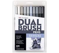 Tombow Pennarelli Dual Brush Pen Set 10/Pkg-grigio scala