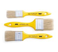 PENNELLIFICIO 2000 | Juego de 3 Pinceles, Pinceles de Pintura, Mango de plástico, Kit de Pinceles, para Paredes, Paredes, Puertas, barandillas, Madera, tamaño 30-40-50 mm - Made in Italy
