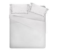 PENSIERI DELICATI Juego de cama de matrimonio de color liso, 100% algodón, completo de sábanas matrimoniales, 180 x 200 cm, incluye sábana bajera, encimera y 2 fundas de almohada, fabricado en Italia,