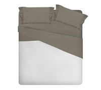 PENSIERI DELICATI Juego de cama de matrimonio de color liso, 100% algodón, completo de sábanas matrimoniales, 180 x 200 cm, incluye sábana bajera, encimera y 2 fundas de almohada, fabricado en Italia,