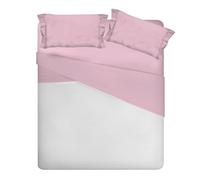 PENSIERI DELICATI Juego de cama de matrimonio de color liso, 100% algodón, completo de sábanas matrimoniales, 180 x 200 cm, incluye sábana bajera, encimera y 2 fundas de almohada, fabricado en Italia,