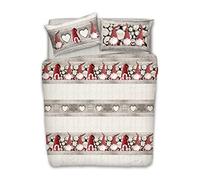 PENSIERI DELICATI Juego de Funda nórdica de Matrimonio 100% algodón, Completo con Funda de edredón de 250 x 200 cm y 2 Fundas de Almohada de 52 x 82 cm, Fabricado en Italia, Funda nórdica Lavable a