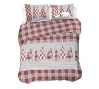 PENSIERI DELICATI Juego de Funda nórdica de Matrimonio de Franela, 100% algodón, Saco de 250 x 200 cm y Funda de Almohada de 52 x 82 cm, Fabricado en Italia, Funda nórdica Lavable a máquina a 40°,