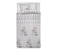 PENSIERI DELICATI Juego de Funda nórdica Individual 100% algodón, Incluye Funda de 155 x 200 cm y 1 Funda de Almohada de 52 x 82 cm, Fabricado en Italia, Funda nórdica Lavable a máquina a 40 °,