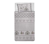 PENSIERI DELICATI Juego de Funda nórdica Individual 100% algodón, Incluye Funda nórdica de 1550 x 200 cm y 1 Funda de Almohada de 52 x 82 cm, Fabricado en Italia, Funda nórdica Lavable a máquina a 40