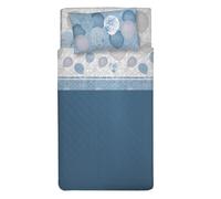 PENSIERI DELICATI Juego de sábanas para Cama Individual 100% algodón, Juego de sábanas de 90 x 200 cm con sábana Bajera, sábana encimera y 1 Funda de Almohada, Fabricado en Italia, fantasía de Globos