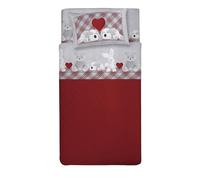 PENSIERI DELICATI Juego de sábanas para Cama Individual 100% algodón, Juego de sábanas de 90 x 200 cm con sábana Bajera, sábana encimera y 1 Funda de Almohada Tipo Saco, Fabricado en Italia, fantasía