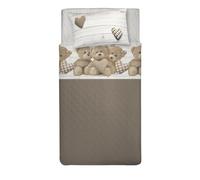 PENSIERI DELICATI Juego de sábanas para Cama Individual 100% algodón, Juego de sábanas de 90 x 200 cm con sábana Bajera, sábana encimera y 1 Funda de Almohada Tipo Saco - Made in Italy - Fantasía de