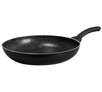 Pensofal, Línea Biostone, Sartén Alta, Mango en bakelita, diámetro 32 cm, Aluminio Antiadherente, Efecto Piedra, Negro, Apta también para inducción