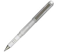 Pentel Pluma híbrida de gel 1,0 mm Agarre DX – Tinta pigmento, ultra suave, Blanco, Pack de 1