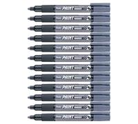 Pentel 4.0mm Bala Punto Base Celulosa Pintura Permanente Colores Vivos Marcador Pintura - Gris, Pack Of 12