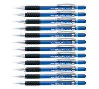 Pentel A300 Automático Lápiz con Caucho Agarre y 2 X Hb 0.5Mm Cable Barrel Ref A315-A Pack de 12-0.7mm (A37-C) Azul, 12
