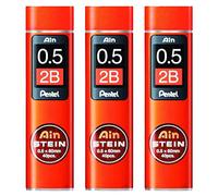 PENTEL AIN STEIN C275 - Juego de 3 cajas de 40 minas (0,5 mm, dureza 2B)