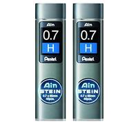 PENTEL AIN STEIN C277 - Juego de 2 cajas de 40 minas de 0,7 mm de dureza H