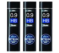 PENTEL AIN STEIN C279 - Juego de 3 cajas de 40 minas de 0,9 mm de dureza HB