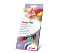 Pentel Arte Lápices de Colores, 1 Paquete de 12 Lápices - surtido, 12