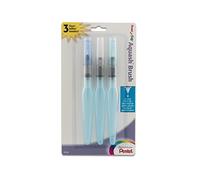 Pentel Arts Aquash FRHBFMBP3 - Cepillo de agua con puntas surtidas, paquete de 3