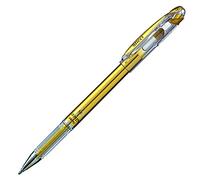 Pentel BG208 Slicci - Bolígrafo con tinta de gel (punta de aguja, 0,4 mm), color dorado