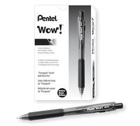 Pentel BK440-B - Bolígrafo (12 unidades, mecanismo de presión, zona de agarre ergonómica), color negro