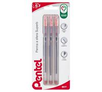 Pentel BK77 Superb Bolígrafo punta fina 0,7 mm rojo, 3 unidades
