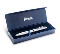 Pentel BL2007 EnerGel Roller Gel de alta gama retráctil punta 0,7 mm, cuerpo de metal mate blanco - caja de regalo