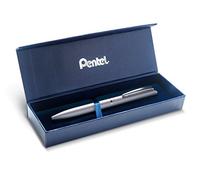 Pentel BL2007 EnerGel Roller Gel de alta gama retráctil punta 0,7 mm, cuerpo de metal mate plateado - caja de regalo