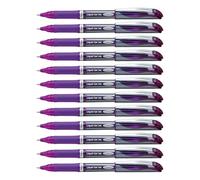 Pentel BL60-V EnerGel - Bolígrafo roller de gel con capuchón, 1.0 mm, 12 unidades, color violeta